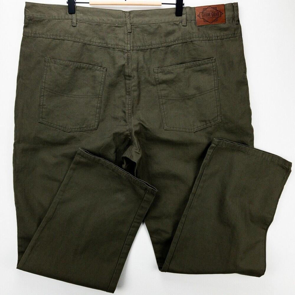Men’s Jeans 44x32 Green Twill NWT Heavy Cotton Canvas Workwear Outdoor GuideGear - Picture 11 of 14